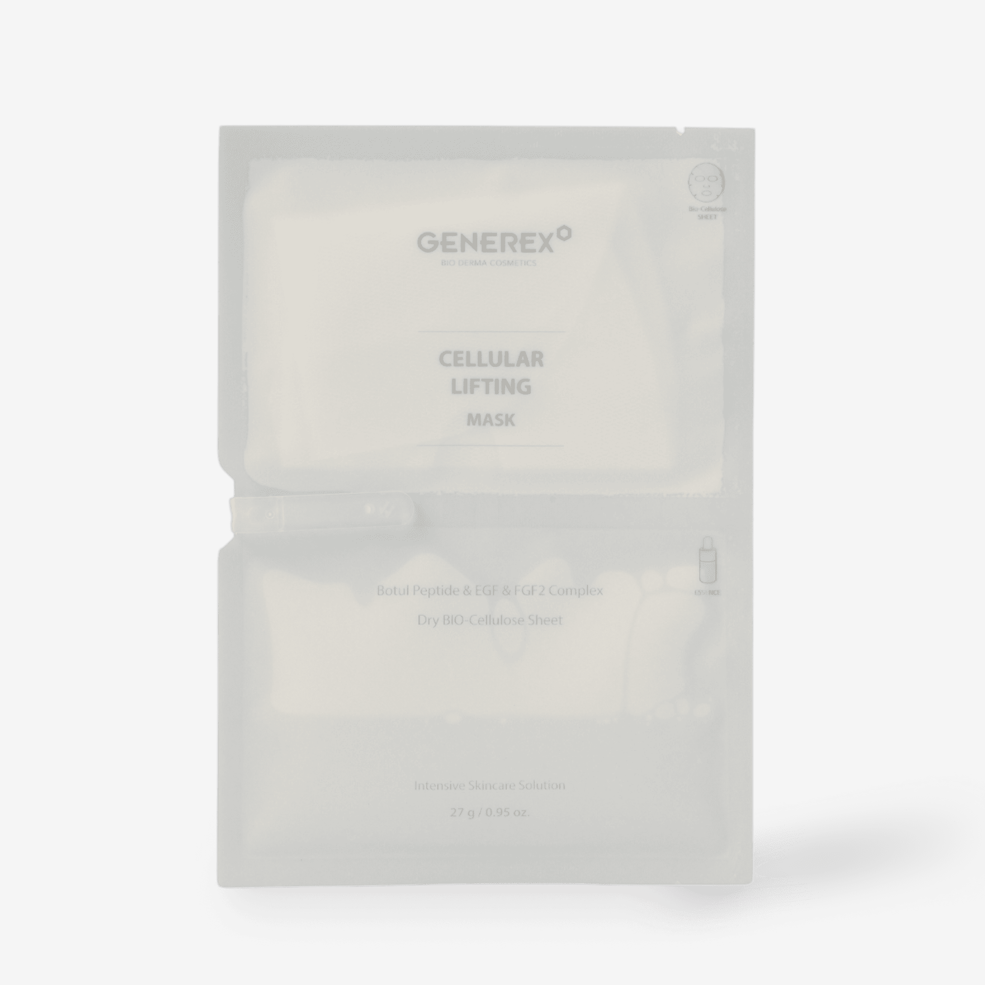 GENEREX CELLULAR LIFTING MASK Биоцеллюлозная лифтинг маска (4 шт. х 27 г)